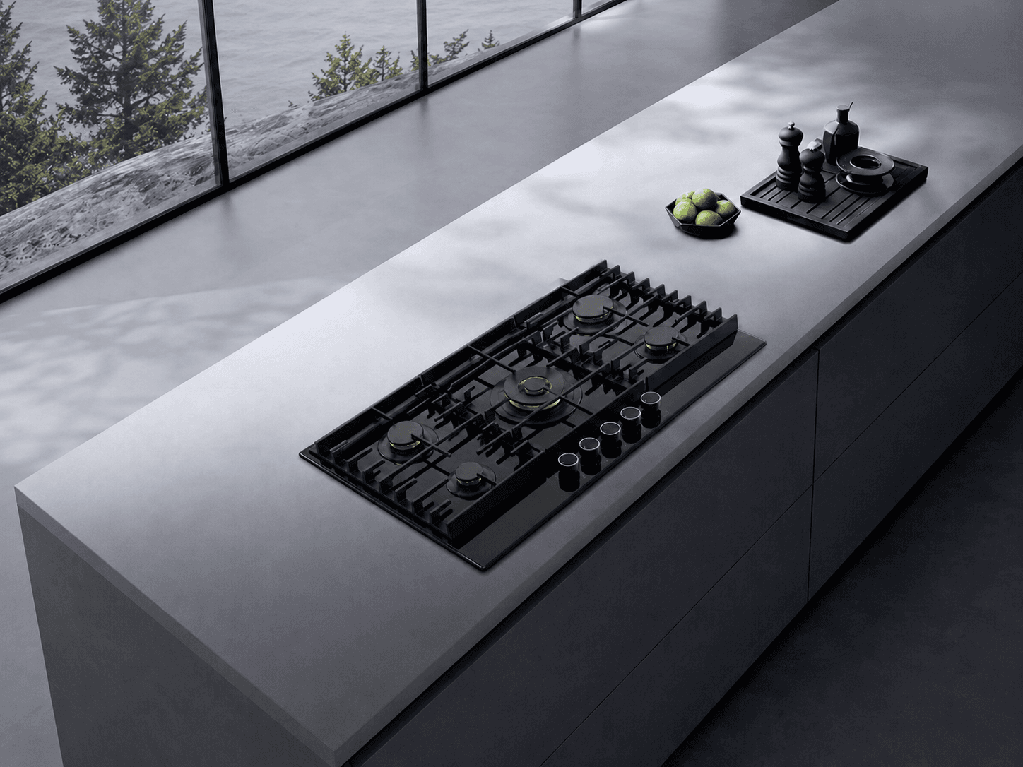 Carysil Eclipse Matt Gas Hob 90 cm