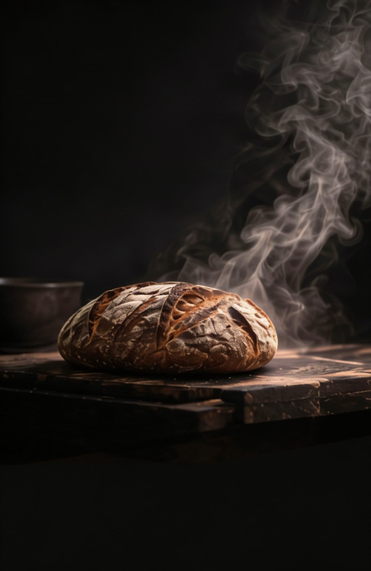 Freshly baked bread steaming beside a Carysil Linear oven