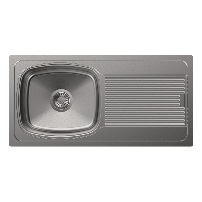 Carysil Vogue Single Bowl With Drainboard 36x18x8