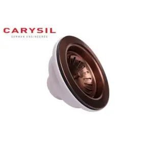 Carysil Round Waste Coupling for Kitchen Sink, Premium 304-grade Stainless Steel Coupling, Removable Waste Strainer for Kitchen Sink, Rust-Free, Corrosion-Resistant, Rose Gold PVD Finish