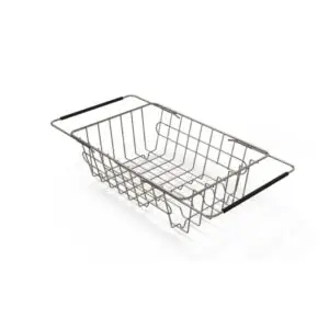 Carysil Multipurpose 304 Grade Stainless Steel Rust-Resistant, Expandable Kitchen Basket for Straining Vegetables, Fruits, and More, Ideal for Daily Use, Easy to Clean, Durable