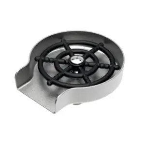 Carysil Glass Rinser for Kitchen Sink, Automatic Cup Washer for Kitchen Sink, 304-grade Stainless Steel, 5 Spray Holes, Bar Glass Rinser and Bottle Rinser, Brush Steel