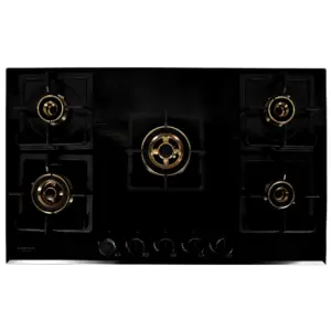 Carysil Pro 75cm Built-in Glass Hob, 3 Brass Burner