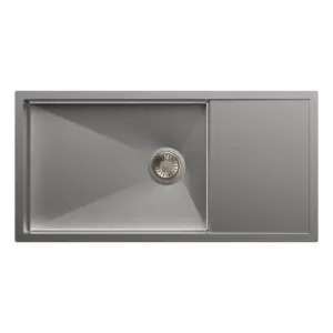 Carysil Micro Radius R10 Single Bowl with Drainer 36x18x8