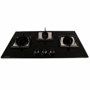Carysil Brazzo 78cm Built-in Glass Hob, 3 Brass Burner