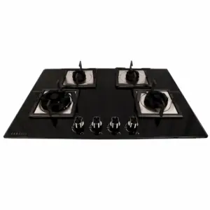 Carysil Brazzo 78cm Built-in Glass Hob, 4 Brass Burner