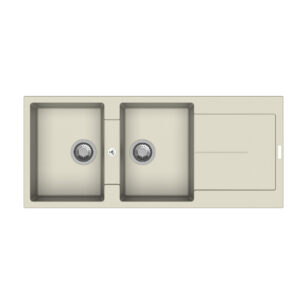 Carysil D200 Enigma Double Bowl with Drainer Kitchen Sink