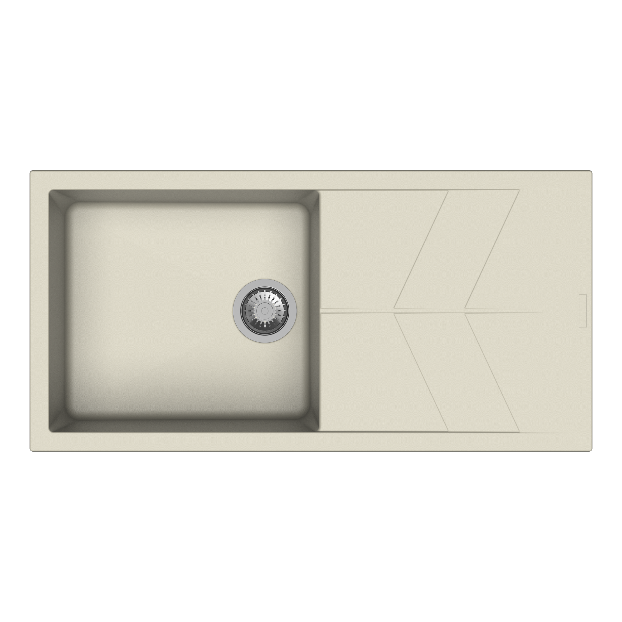 Carysil D100L Jazz Single Bowl with Drainer Kitchen Sink