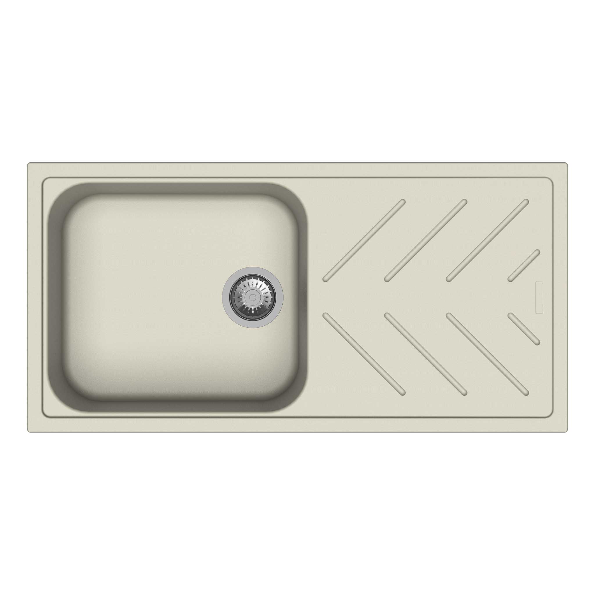 Carysil D100L New Beethoven Single Bowl kitchen sink with Drainer