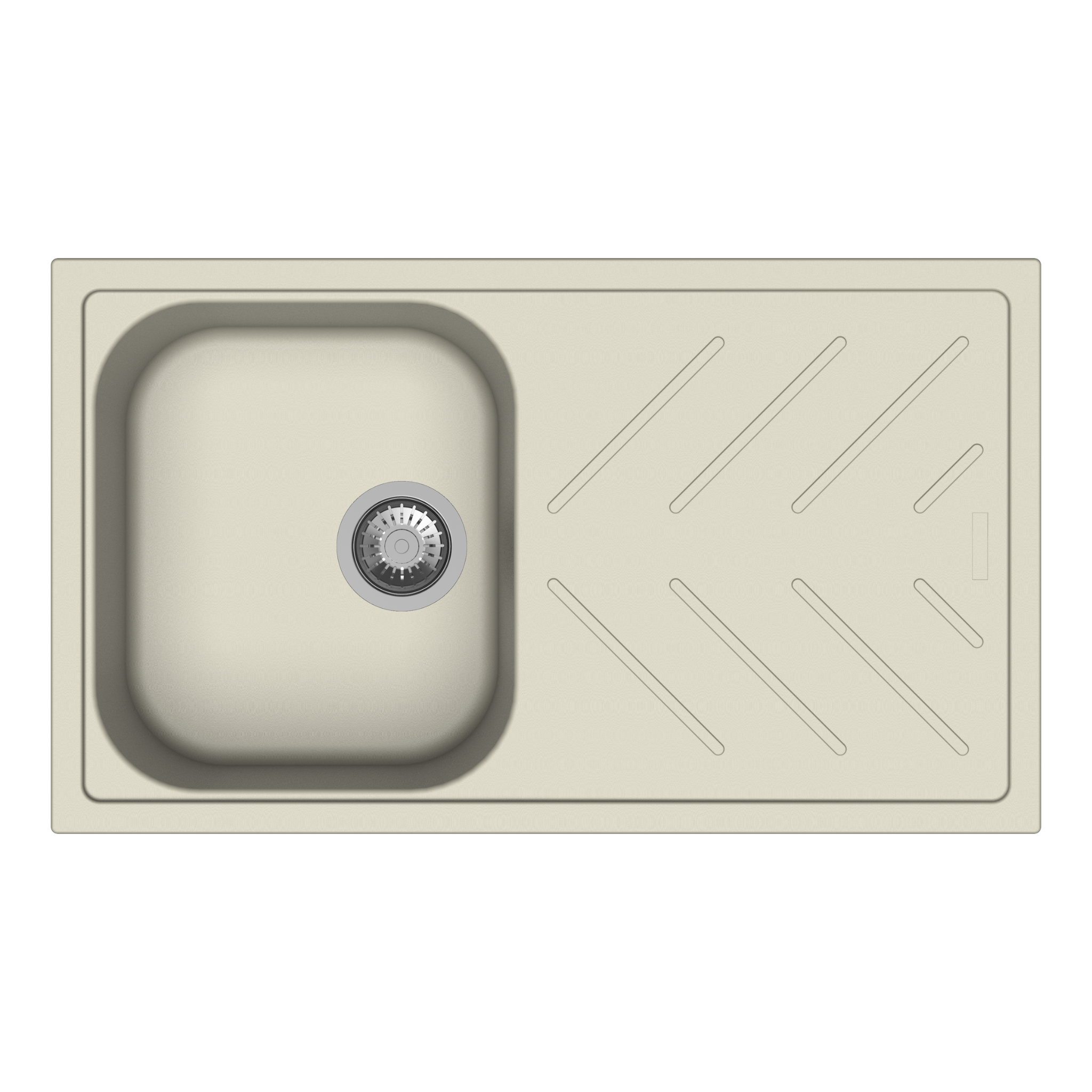 Carysil D100 New Beethoven Single Bowl with Drainer Kitchen Sink