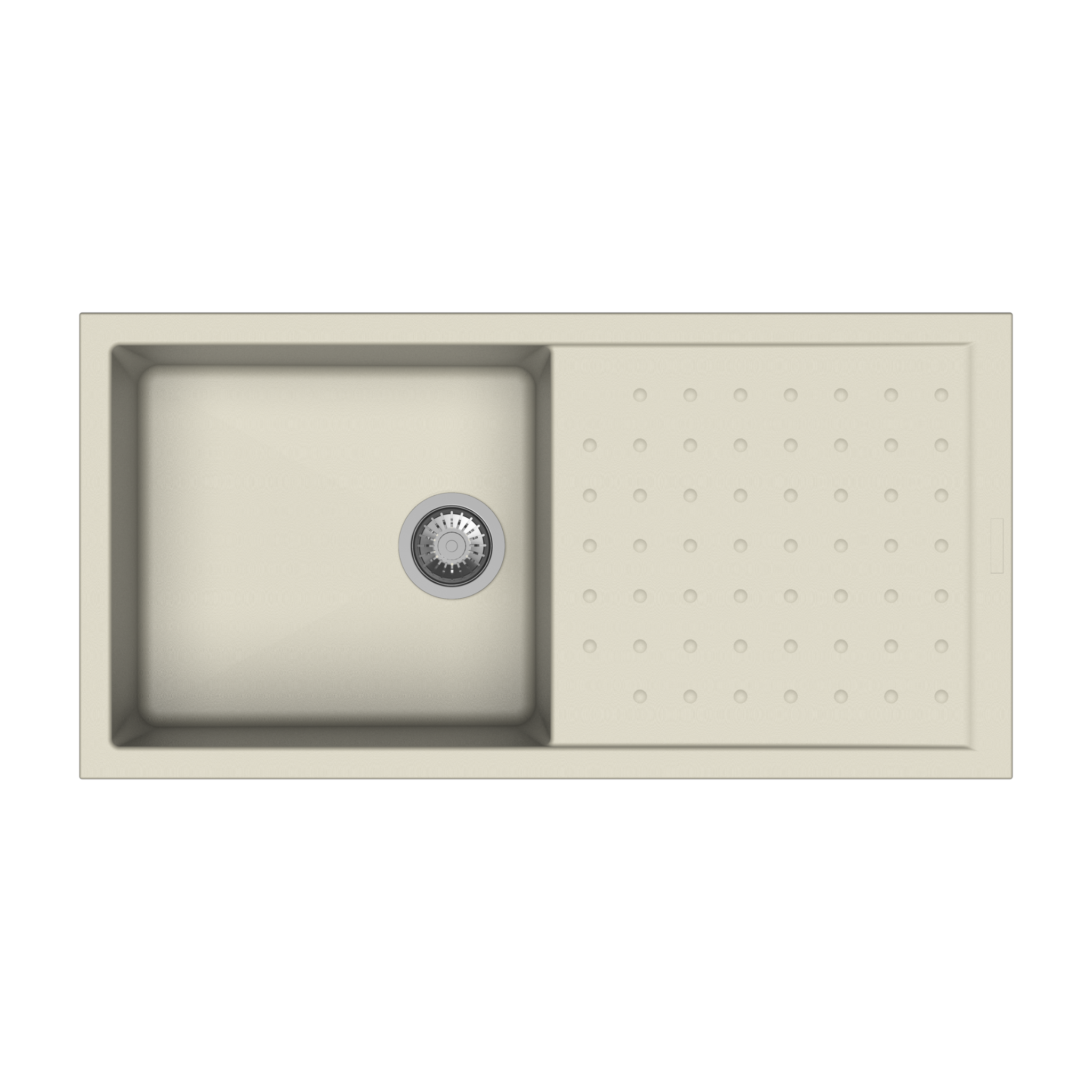 Carysil D100L Polo Single Bowl with Drainer Kitchen Sink