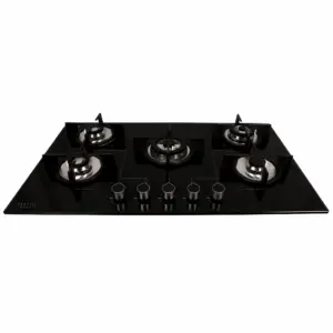 Carysil Pasillo 90cm Built-in Glass Hob, 5 Brass Burner