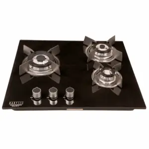 Carysil Salsa 60cm Built-in Glass Hob, 3 Brass Burner