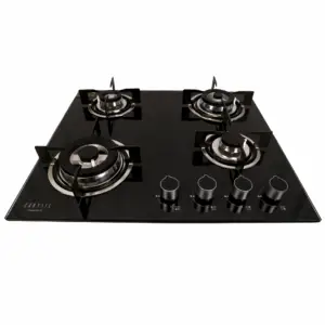 Carysil Salsa 60cm Built-in Glass Hob, 4 Brass Burner
