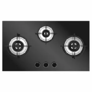Carysil Bravo 78cm Built-in Glass Hob, 3 Brass Burner